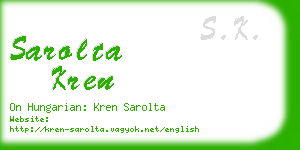 sarolta kren business card